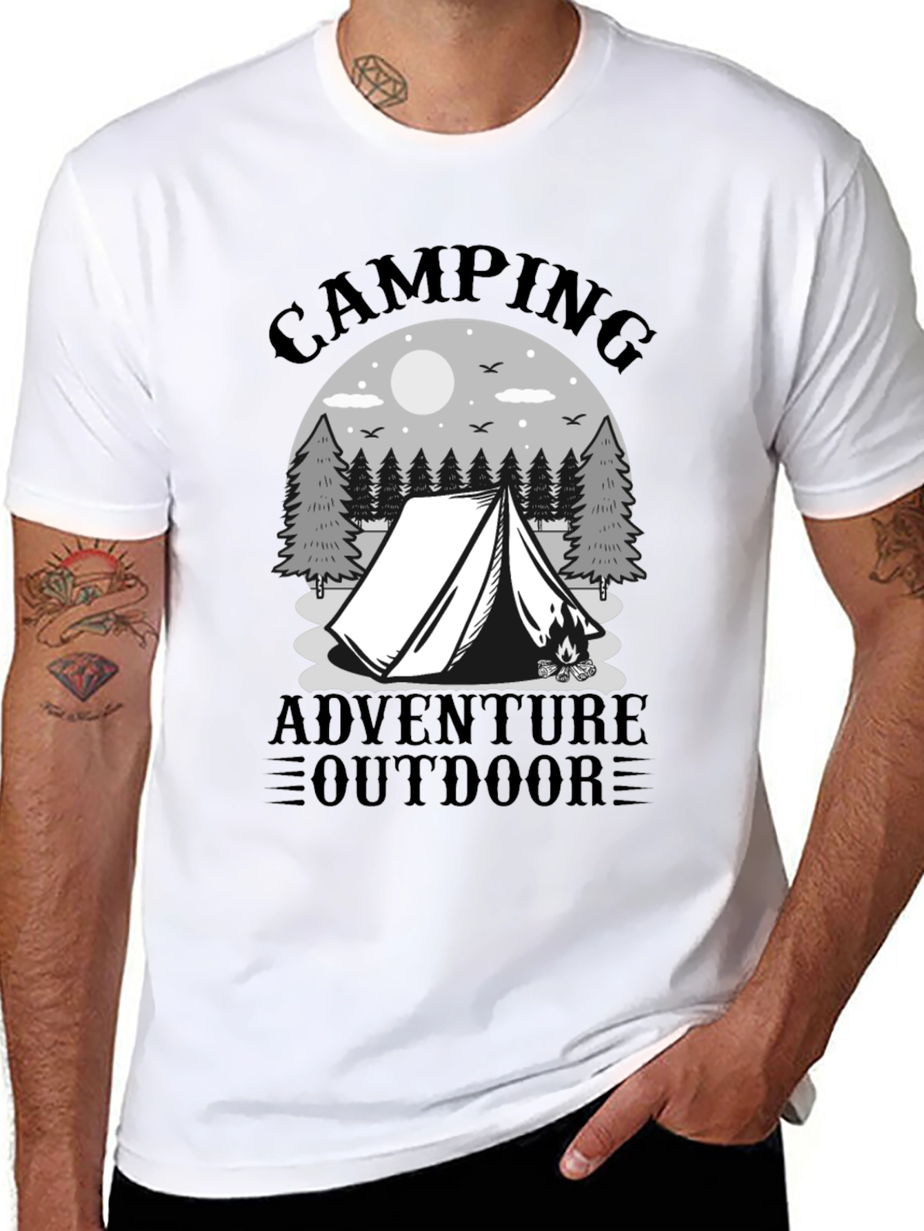 Camping Adventure Graphic Tee - Outdoor T-Shirt