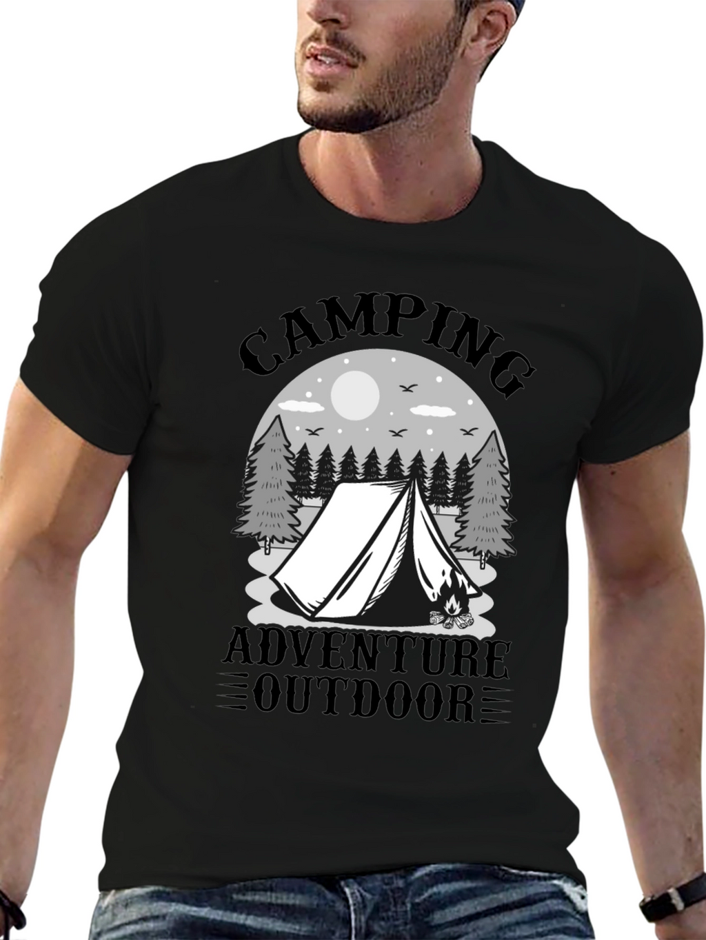 Camping Adventure Graphic Tee - Outdoor T-Shirt