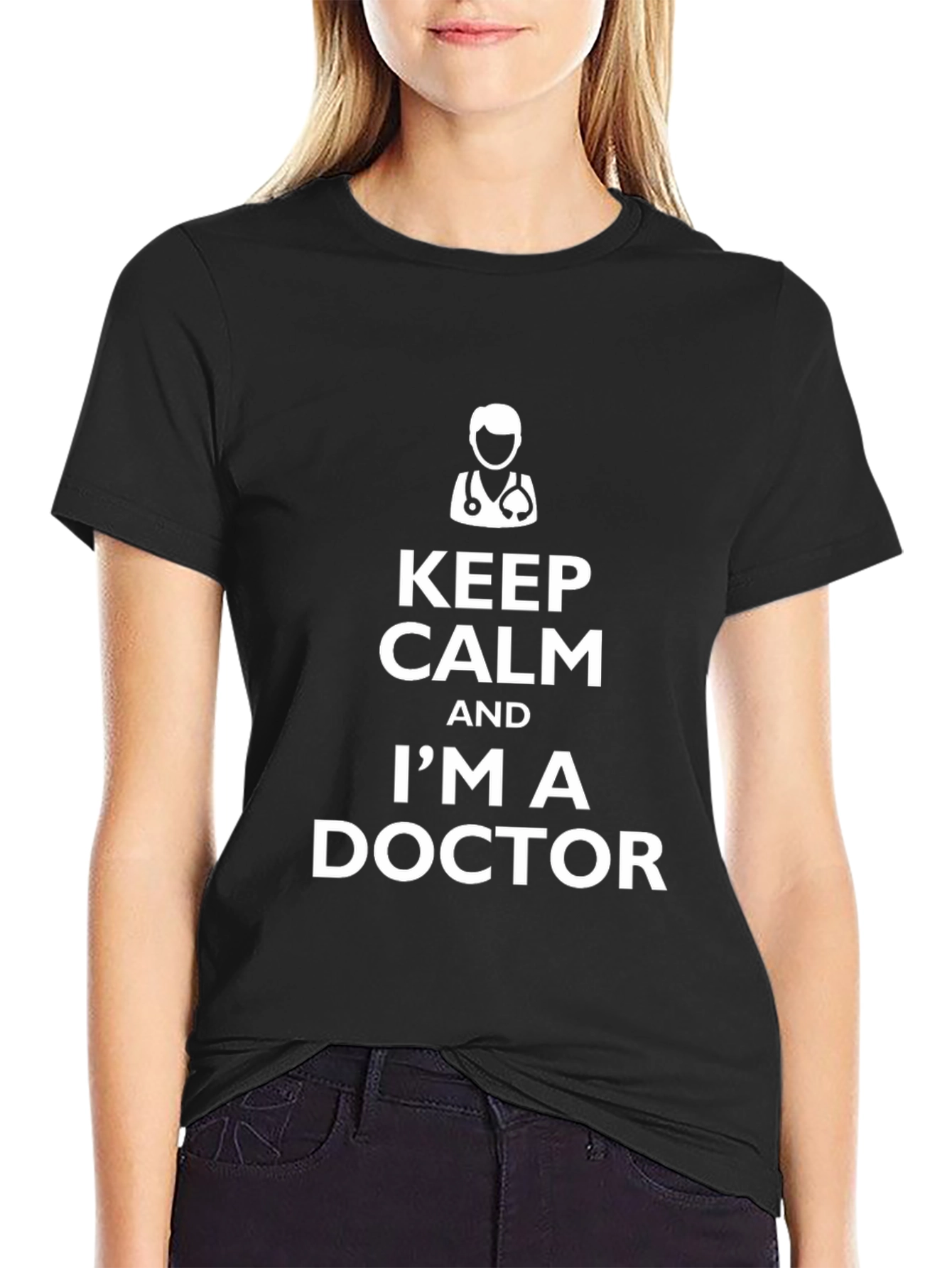 Keep Calm Im A Doctor T-Shirt - Novelty Medical Tee