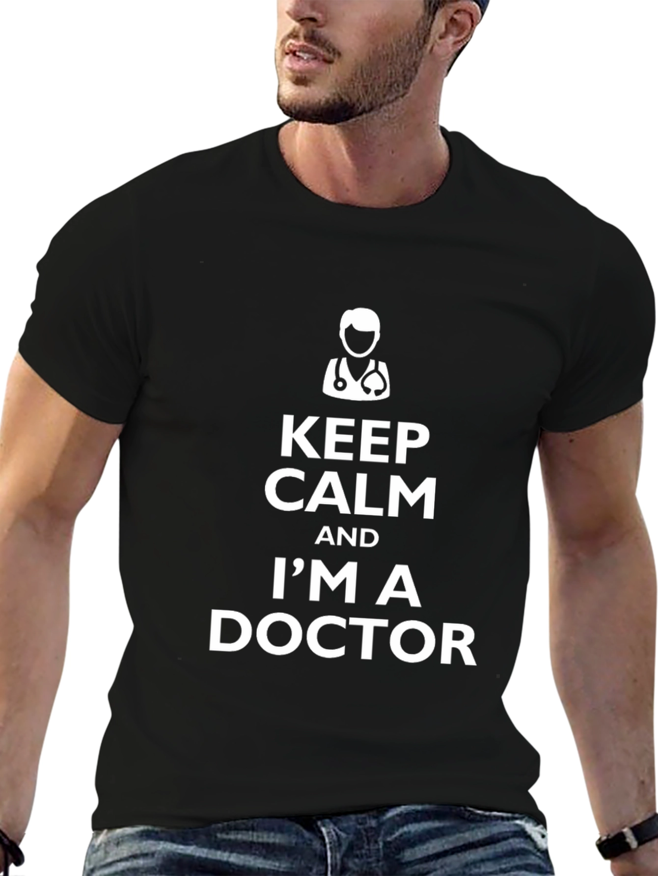 Keep Calm Im A Doctor T-Shirt - Novelty Medical Tee