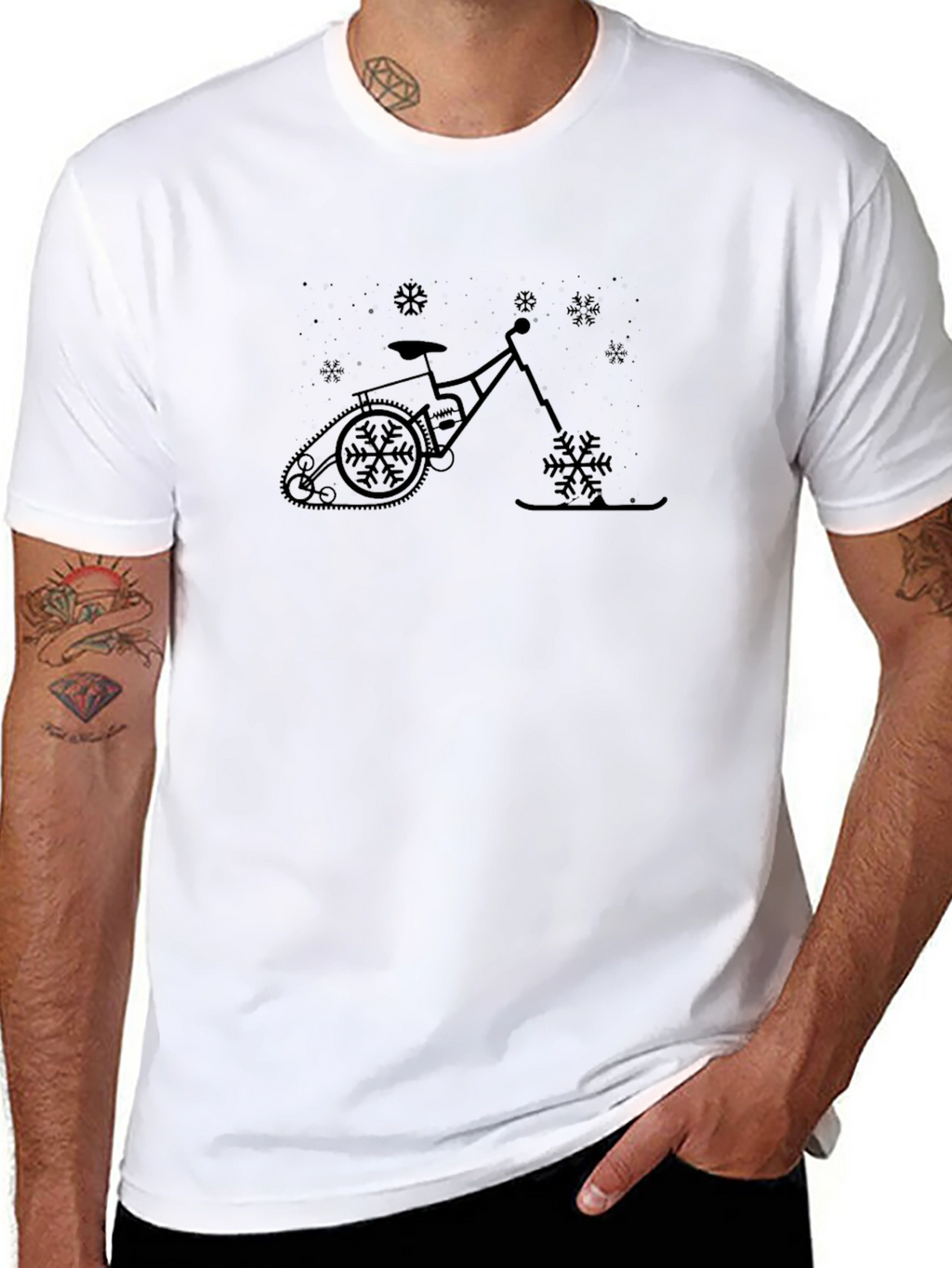 Snow Bike T-Shirt - Winter Fun!