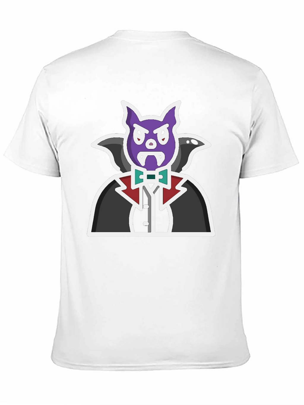Vampire Cartoon Graphic Black T-Shirt