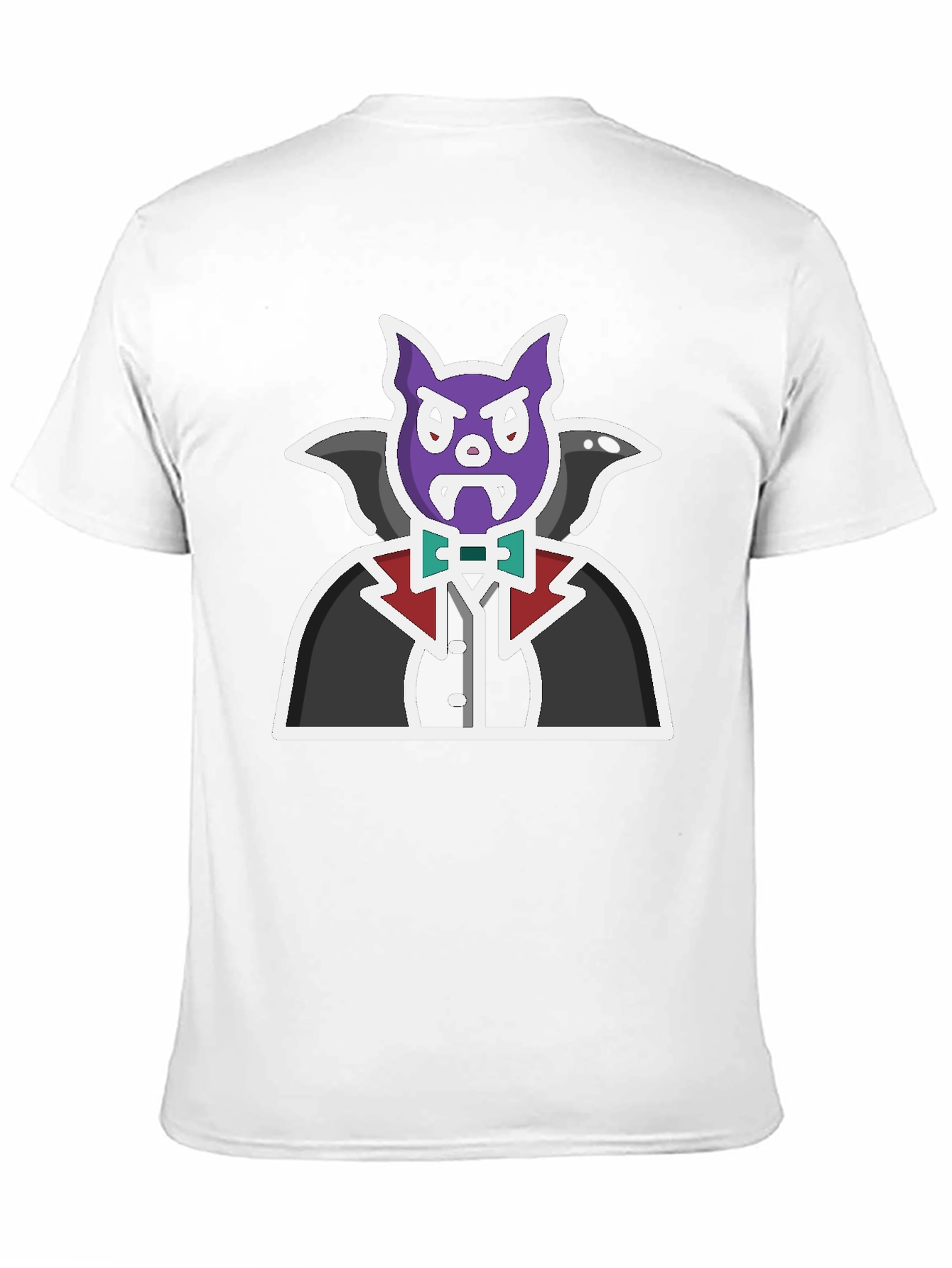 Vampire Cartoon Graphic Black T-Shirt