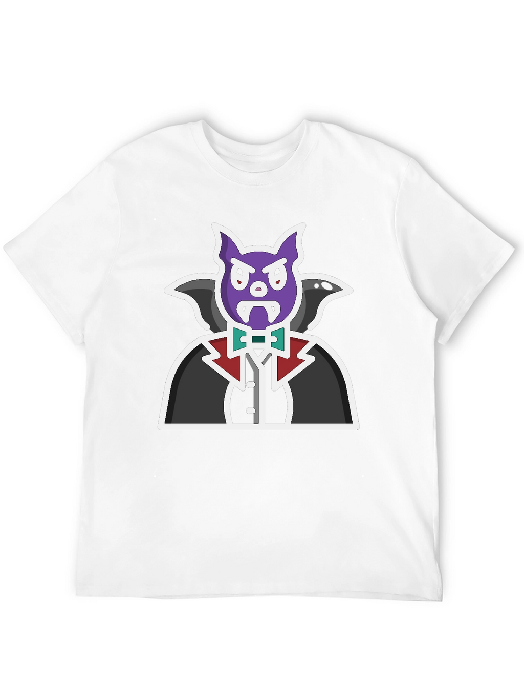Vampire Cartoon Graphic Black T-Shirt