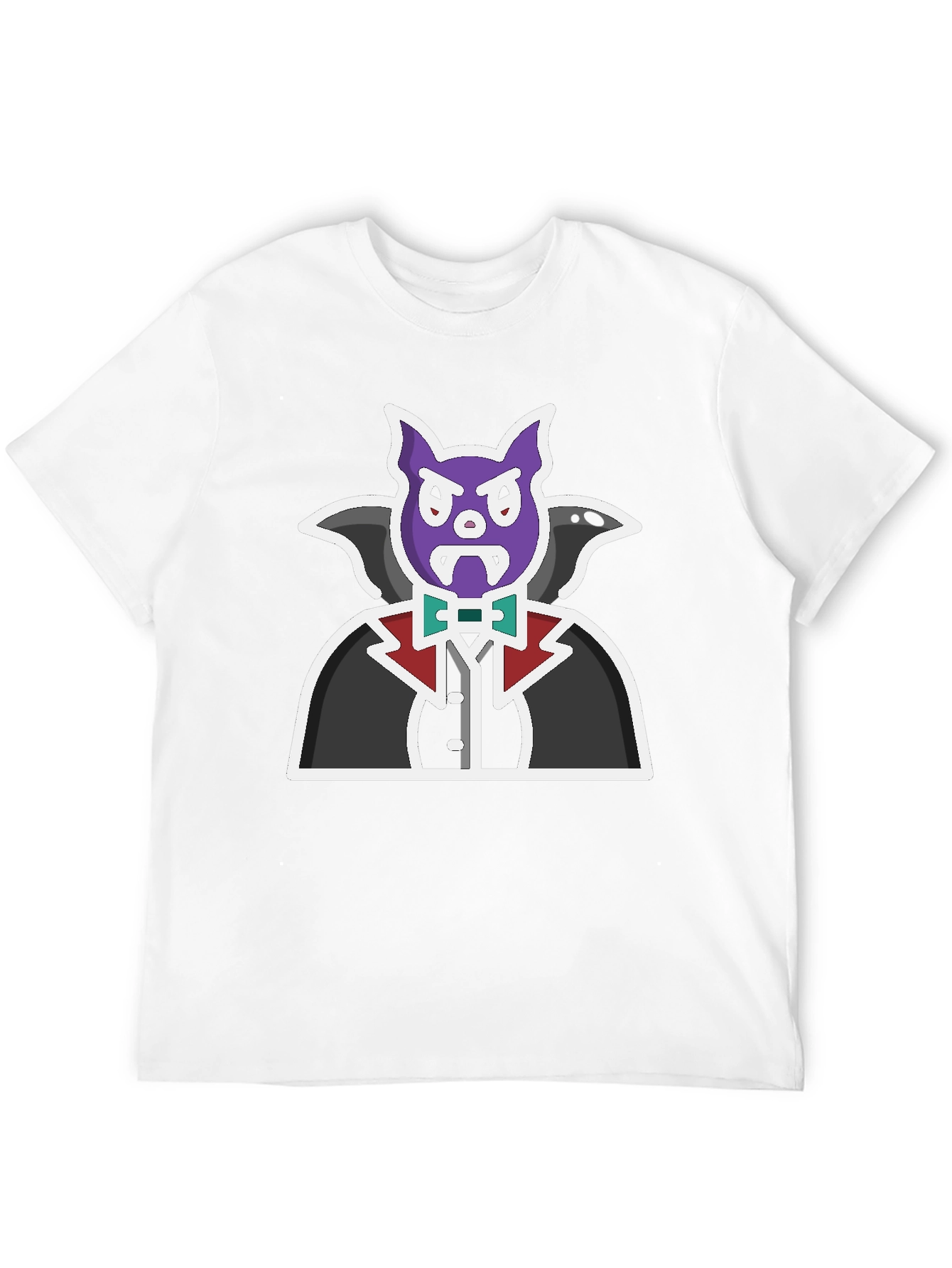 Vampire Cartoon Graphic Black T-Shirt