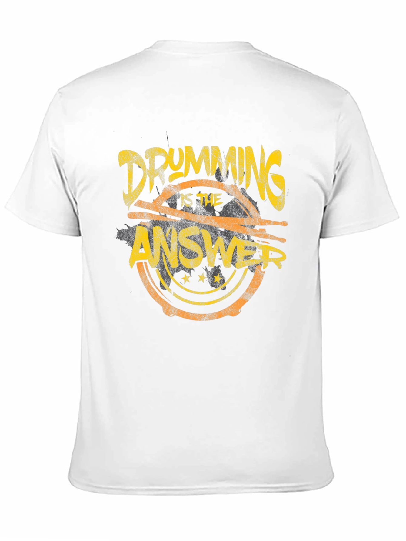 Drumming is the Answer Graphic Black T-Shirt