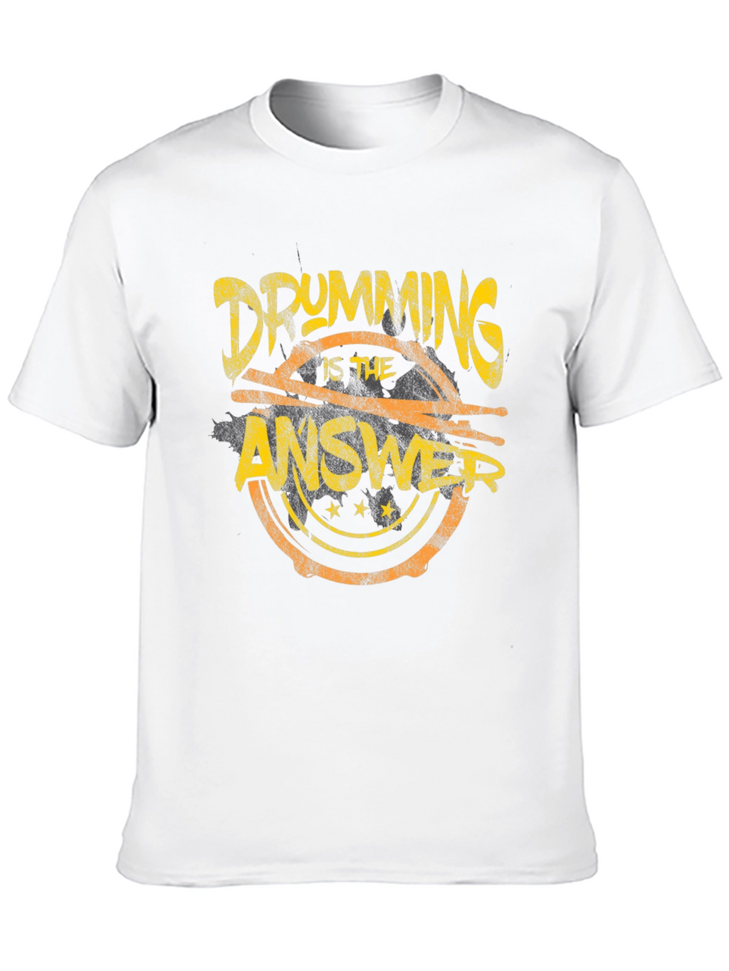 Drumming is the Answer Graphic Black T-Shirt