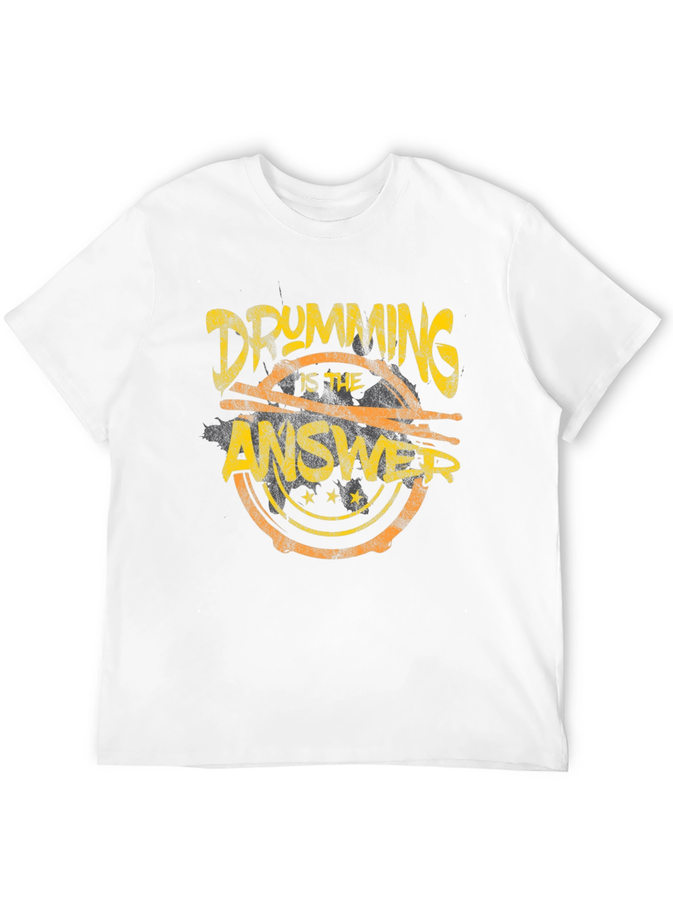 Drumming is the Answer Graphic Black T-Shirt