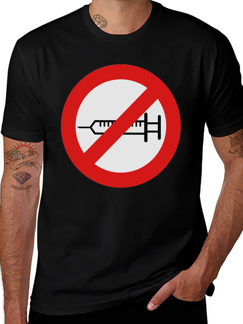 Anti-Vaccine Black T-Shirt