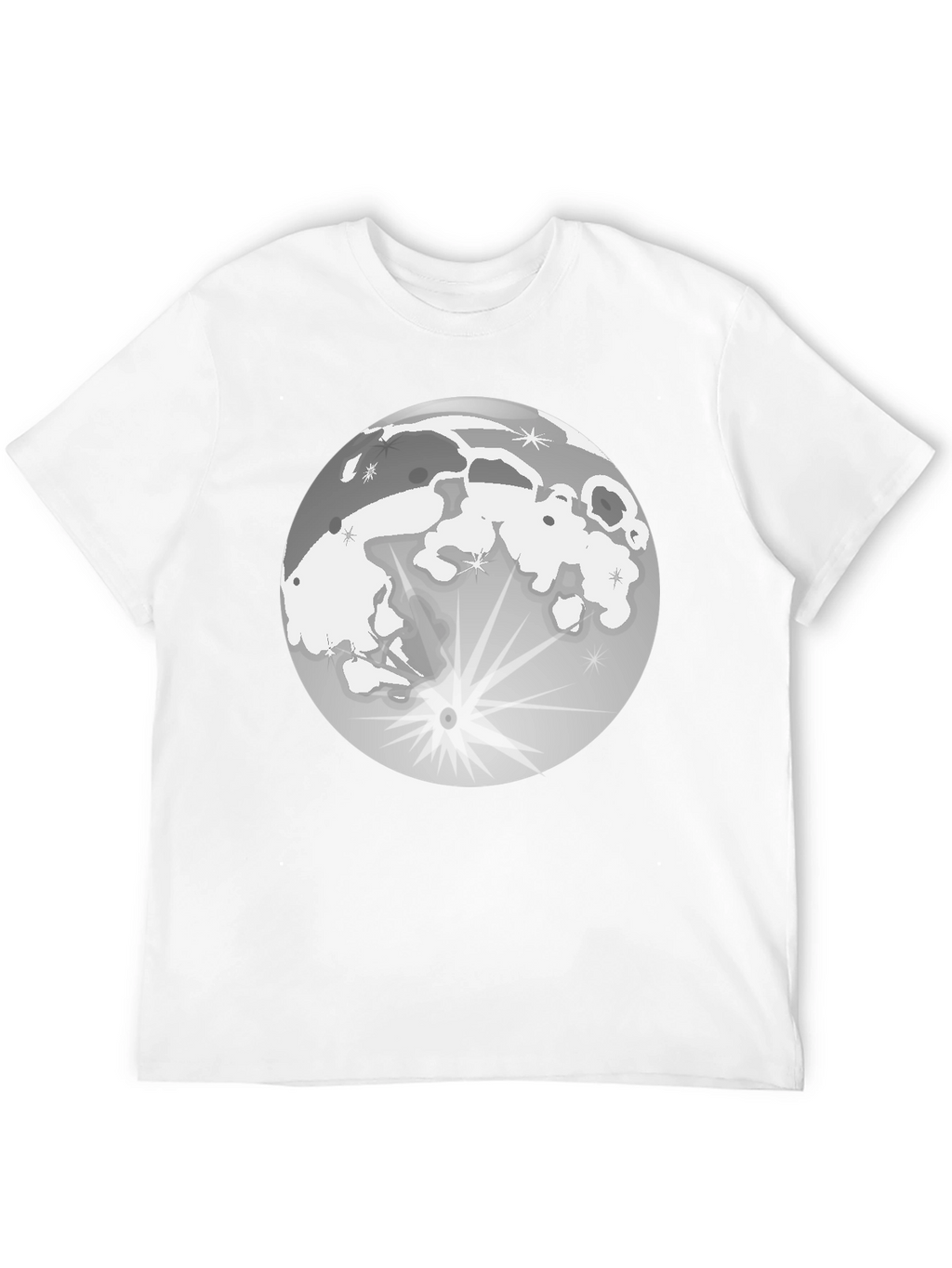 Lunar Eclipse Graphic T-Shirt - Black Cotton