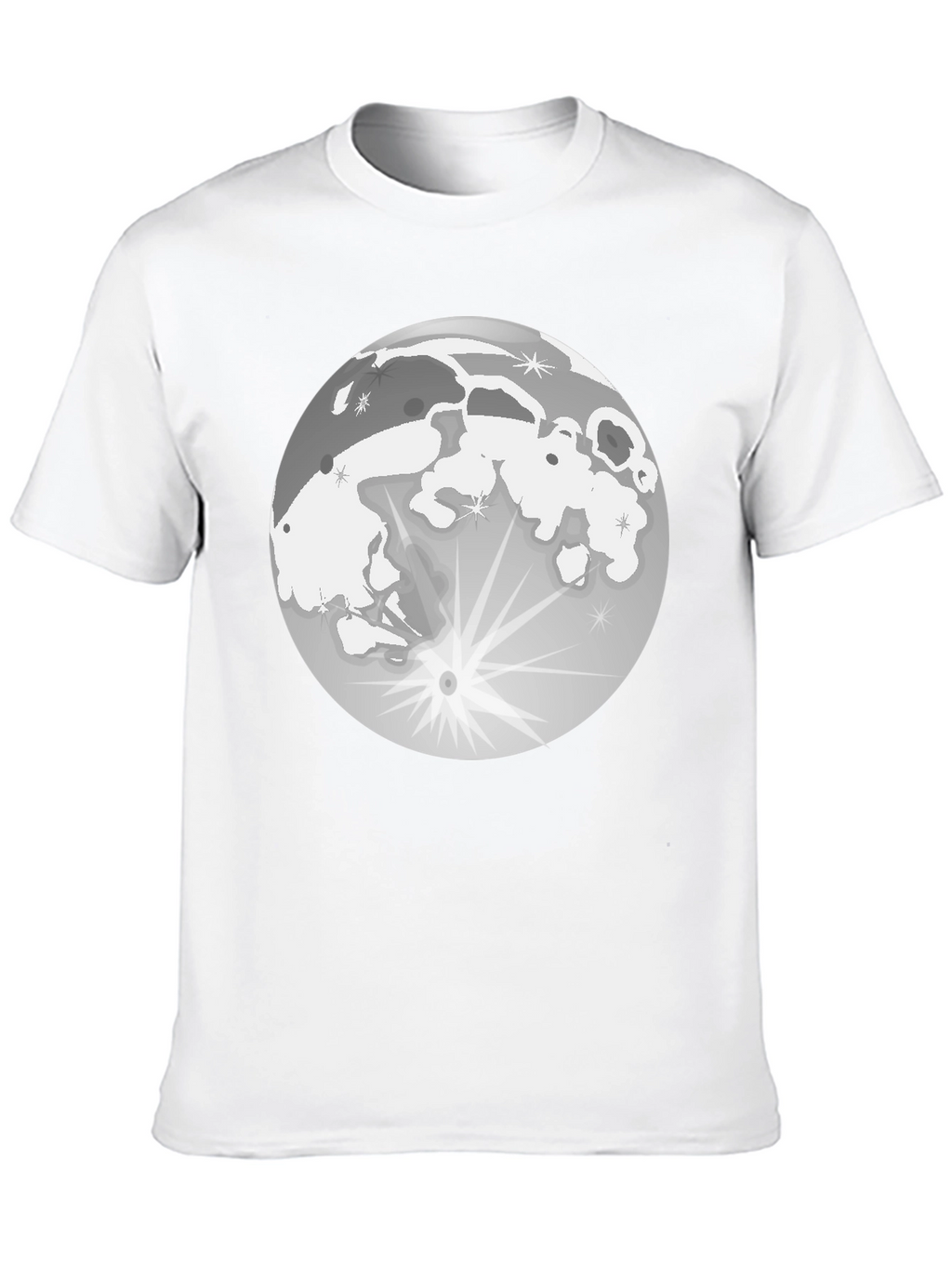 Lunar Eclipse Graphic T-Shirt - Black Cotton