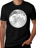 Lunar Eclipse Graphic T-Shirt - Black Cotton