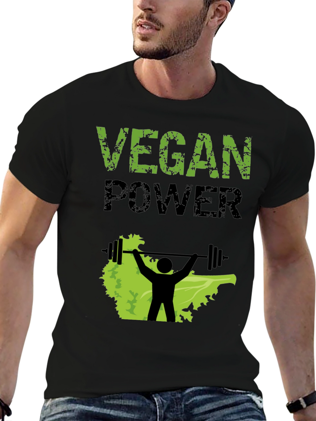 Vegan Power T-Shirt - Weightlifting Plant Based