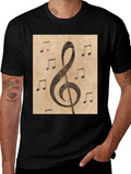 Musical Note Treble Clef Graphic T-Shirt
