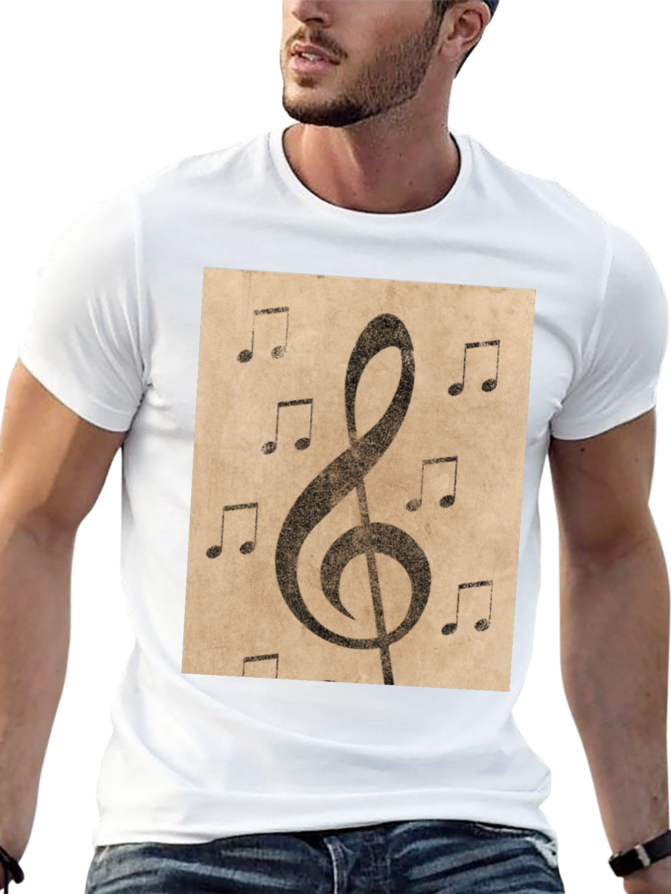 Musical Note Treble Clef Graphic T-Shirt