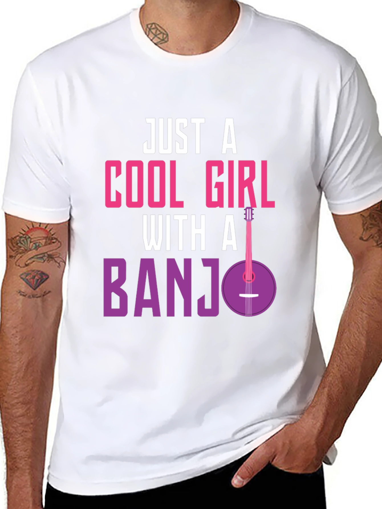 Cool Girl Banjo T-Shirt - Musician Tee