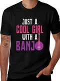 Cool Girl Banjo T-Shirt - Musician Tee