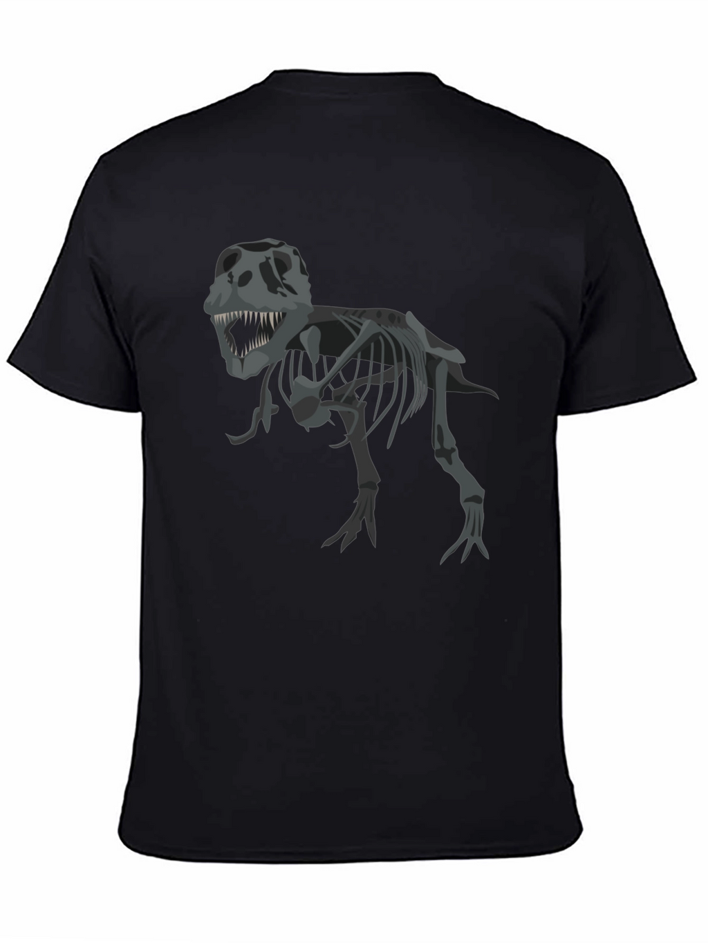 Dino Skeleton Graphic T-Shirt - Black
