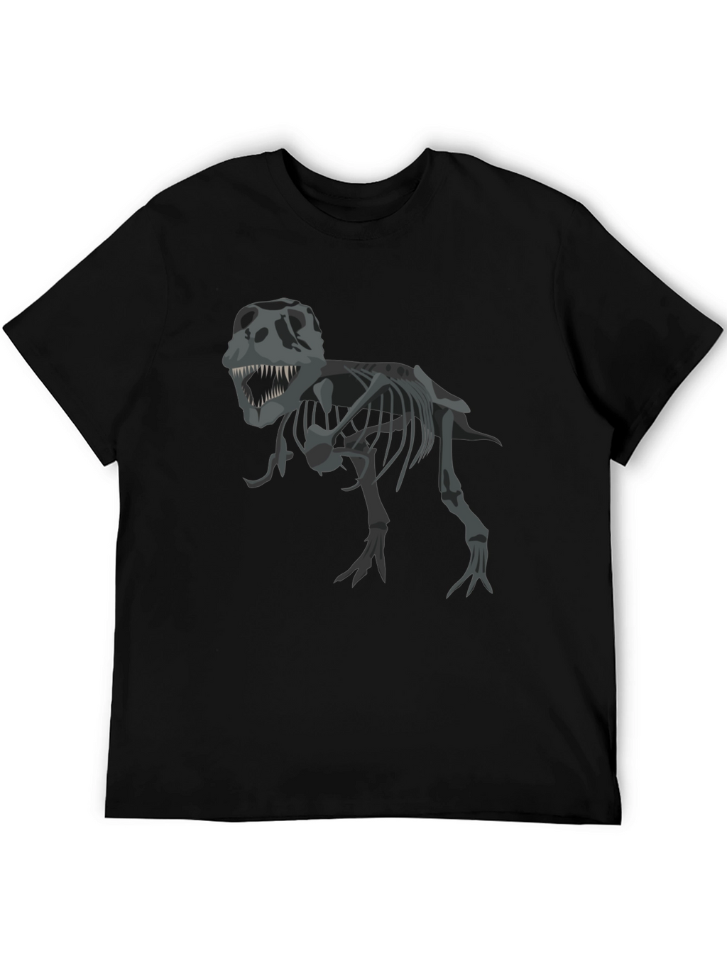Dino Skeleton Graphic T-Shirt - Black