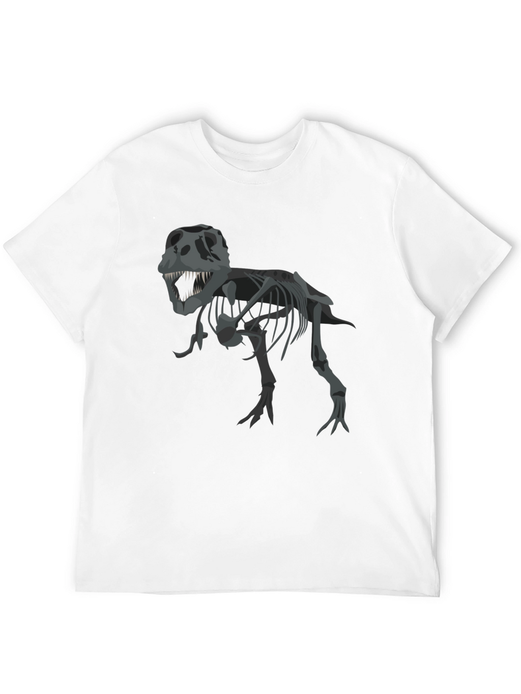 Dino Skeleton Graphic T-Shirt - Black