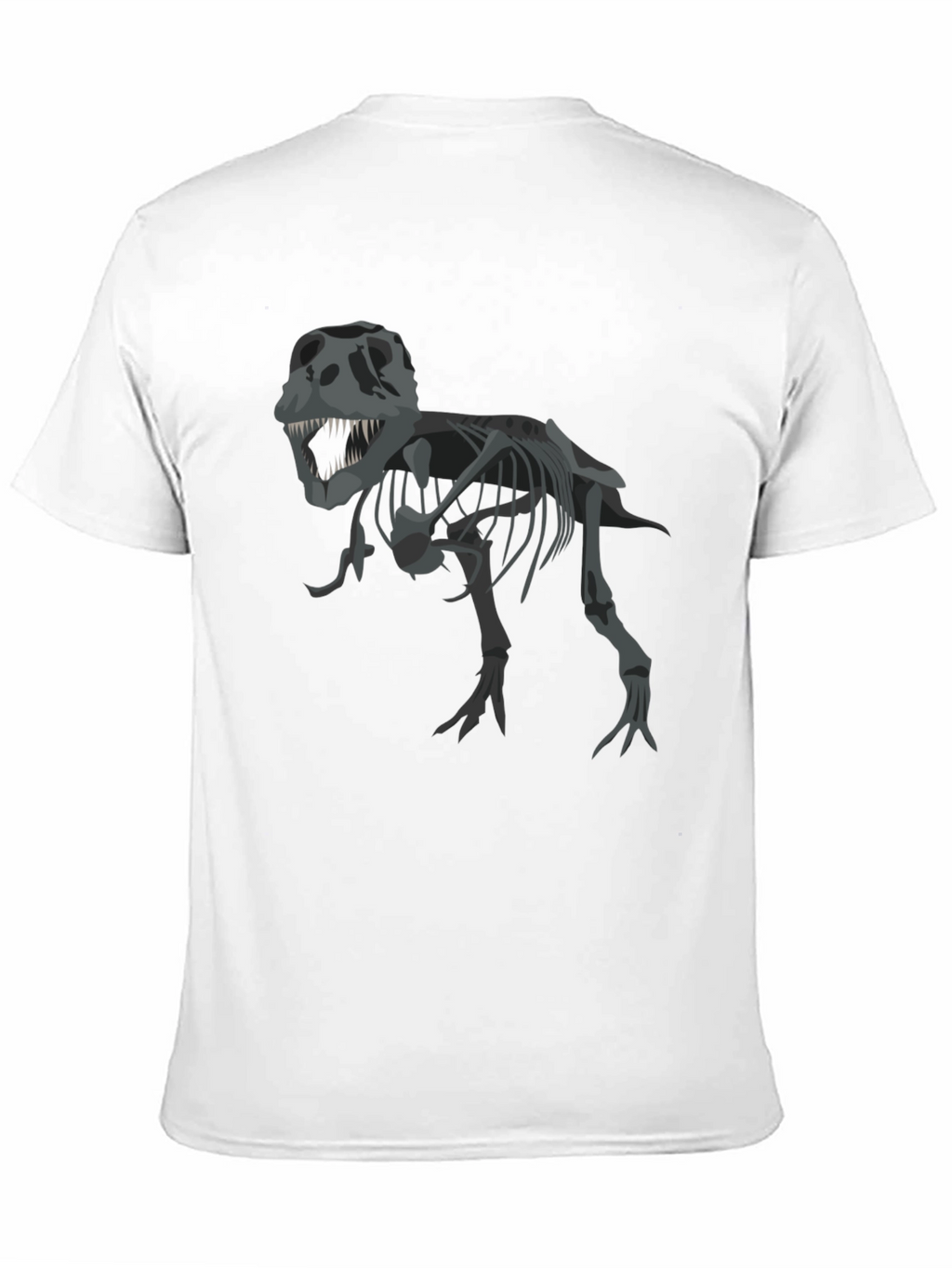 Dino Skeleton Graphic T-Shirt - Black