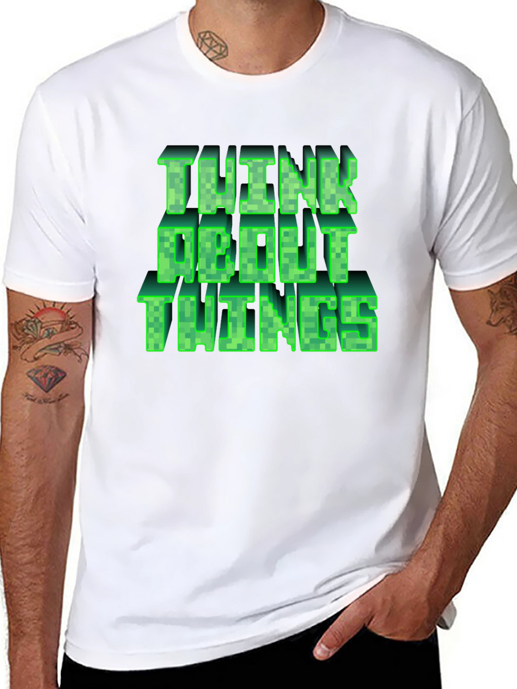 Think About Things Graphic Tee - Gamer Style Shirt