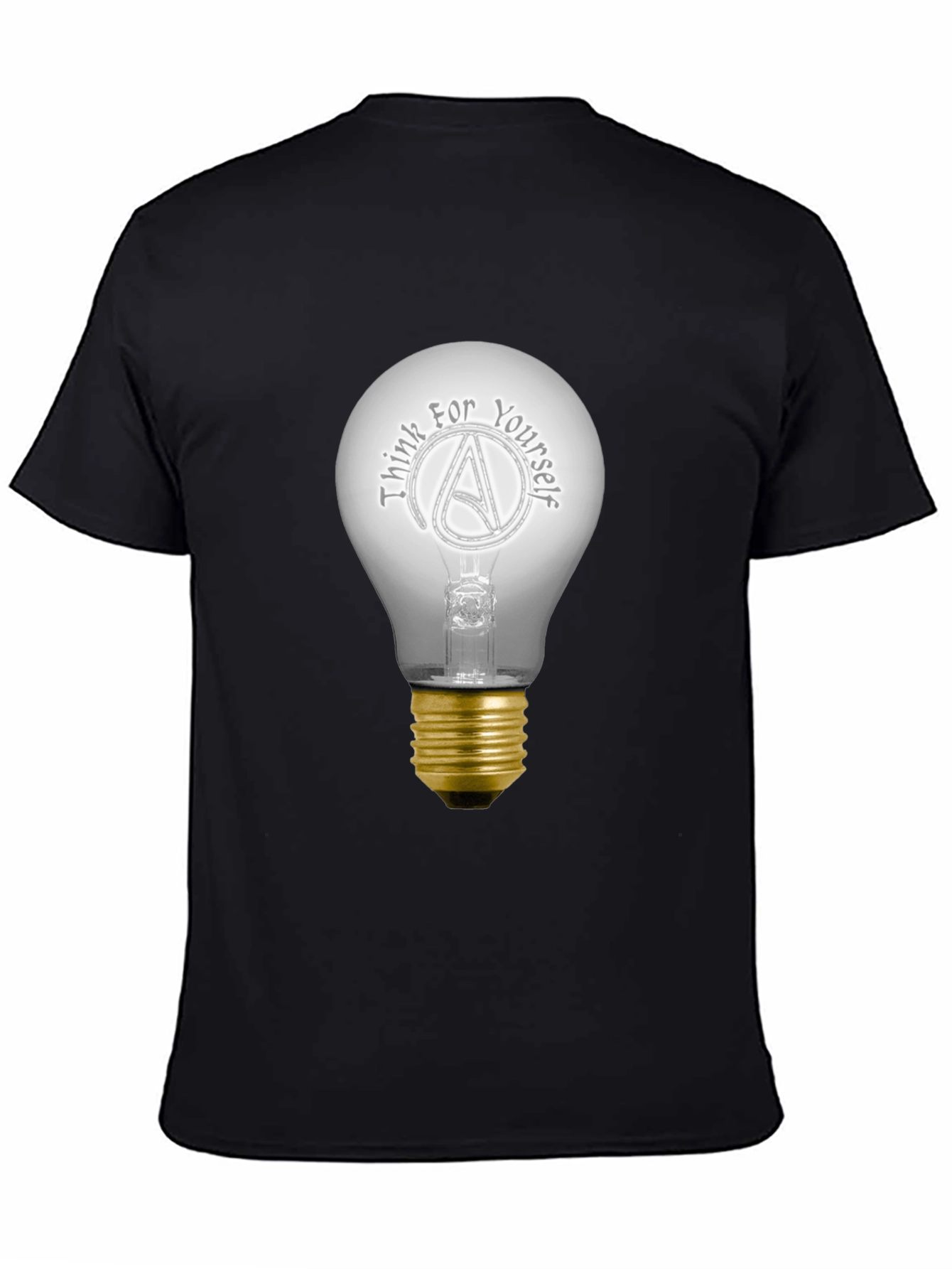 Think For Yourself Atheist Light Bulb T-Shirt