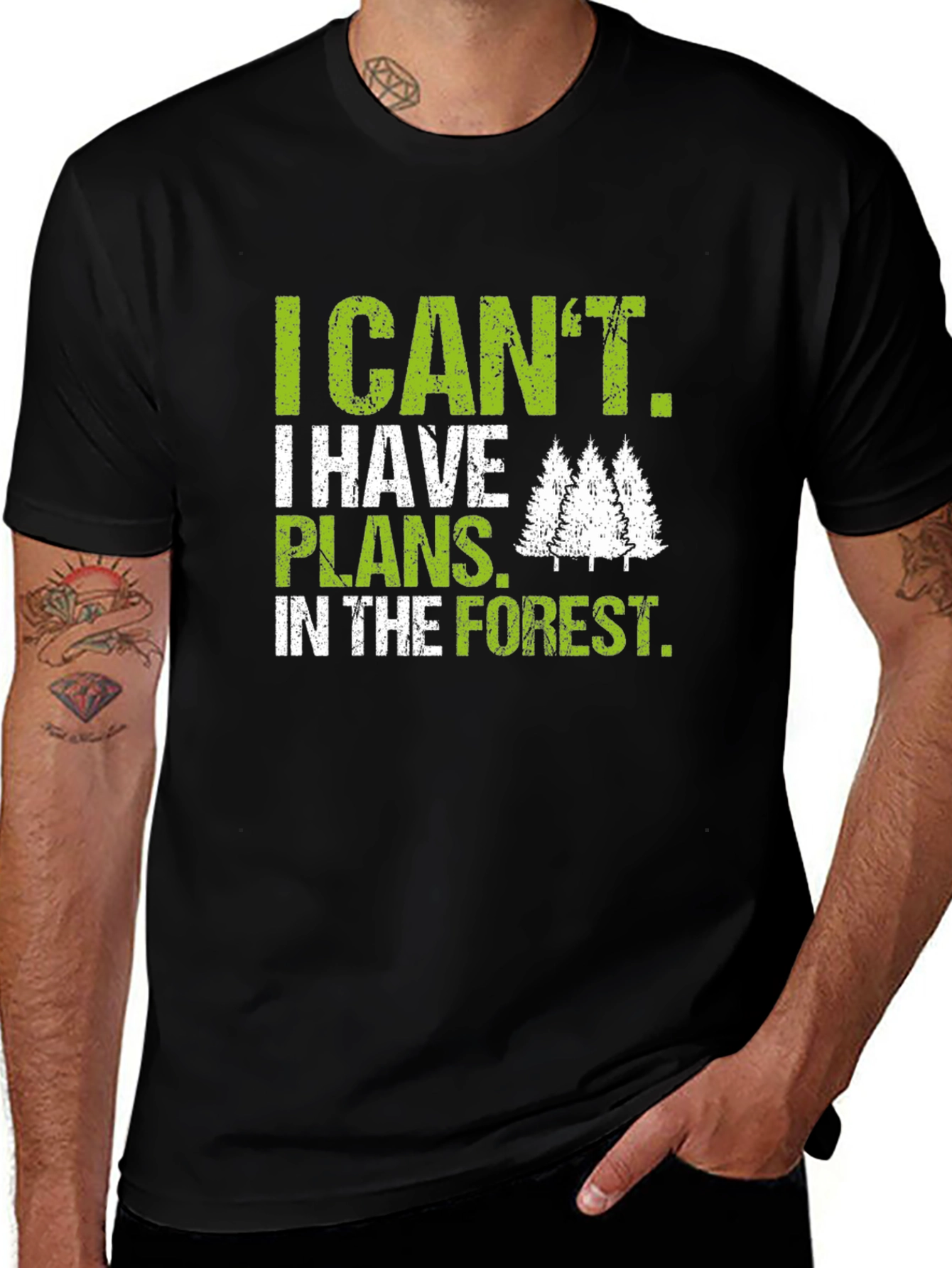 I Cant Plans in Forest T-Shirt