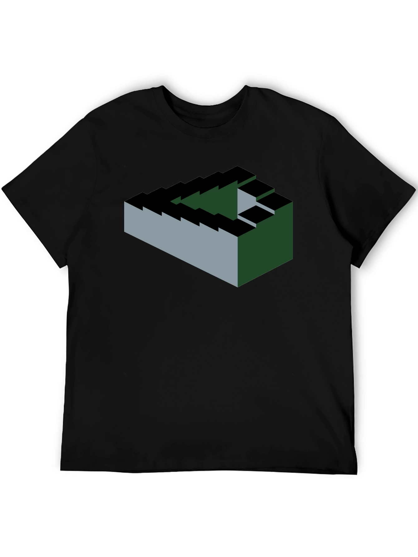 Impossible Staircase Graphic T-Shirt - Optical Illusion Tee