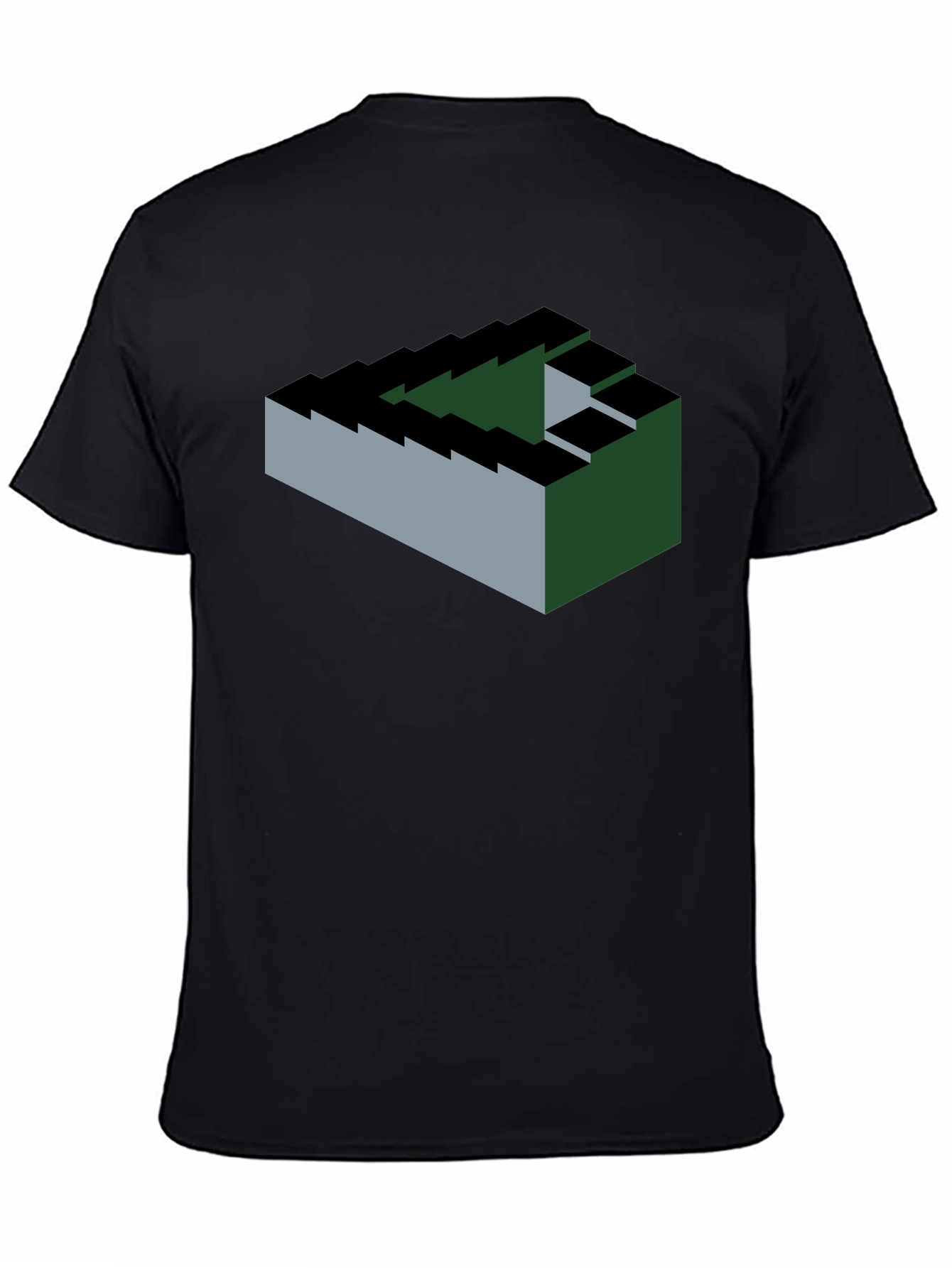 Impossible Staircase Graphic T-Shirt - Optical Illusion Tee