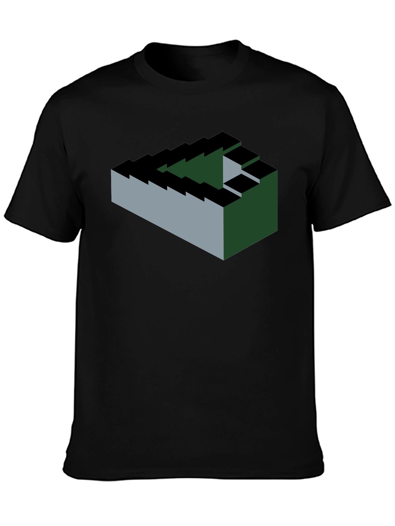 Impossible Staircase Graphic T-Shirt - Optical Illusion Tee