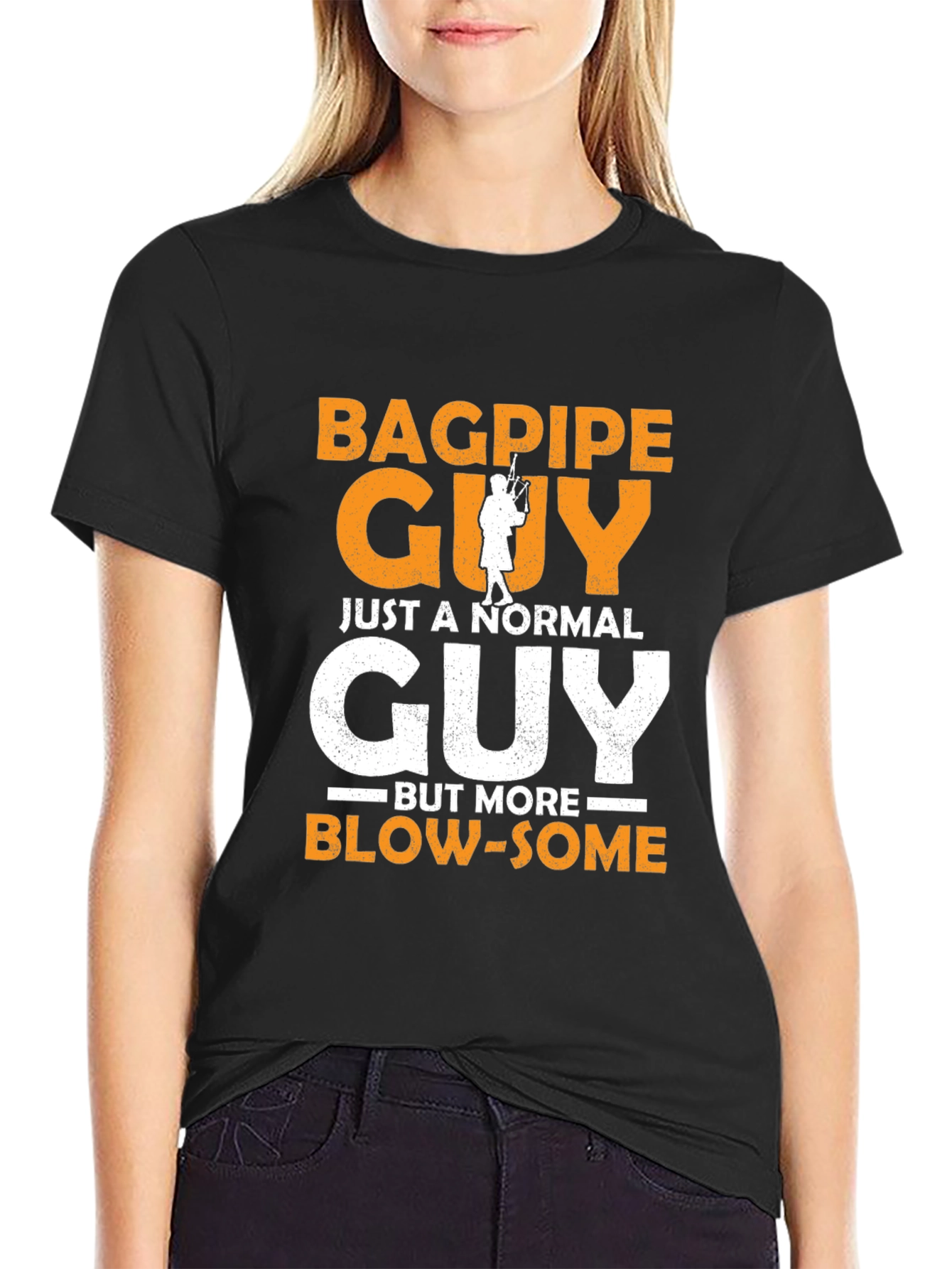 Bagpipe Guy Funny Graphic T-Shirt