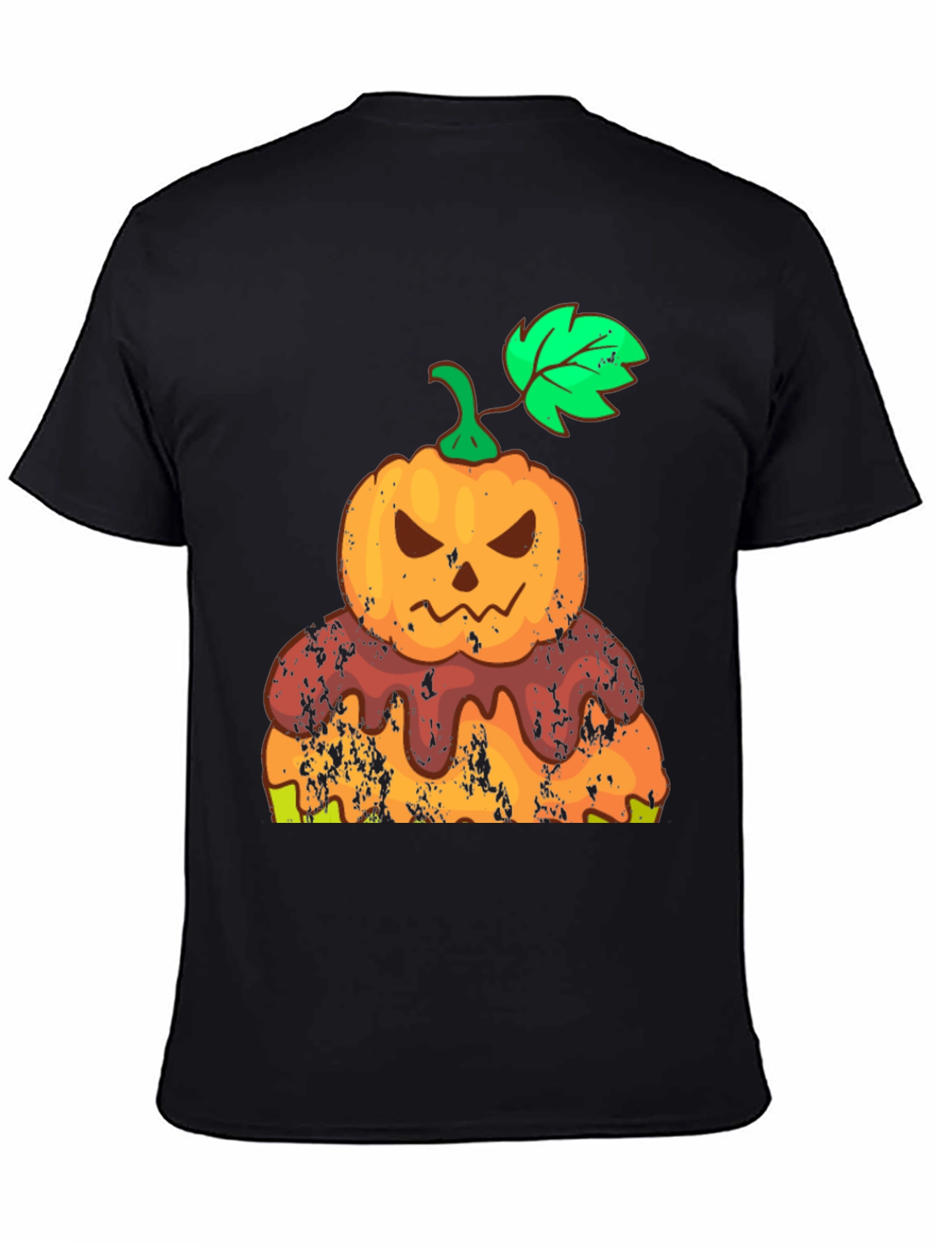Halloween Pumpkin Cake Black T-Shirt