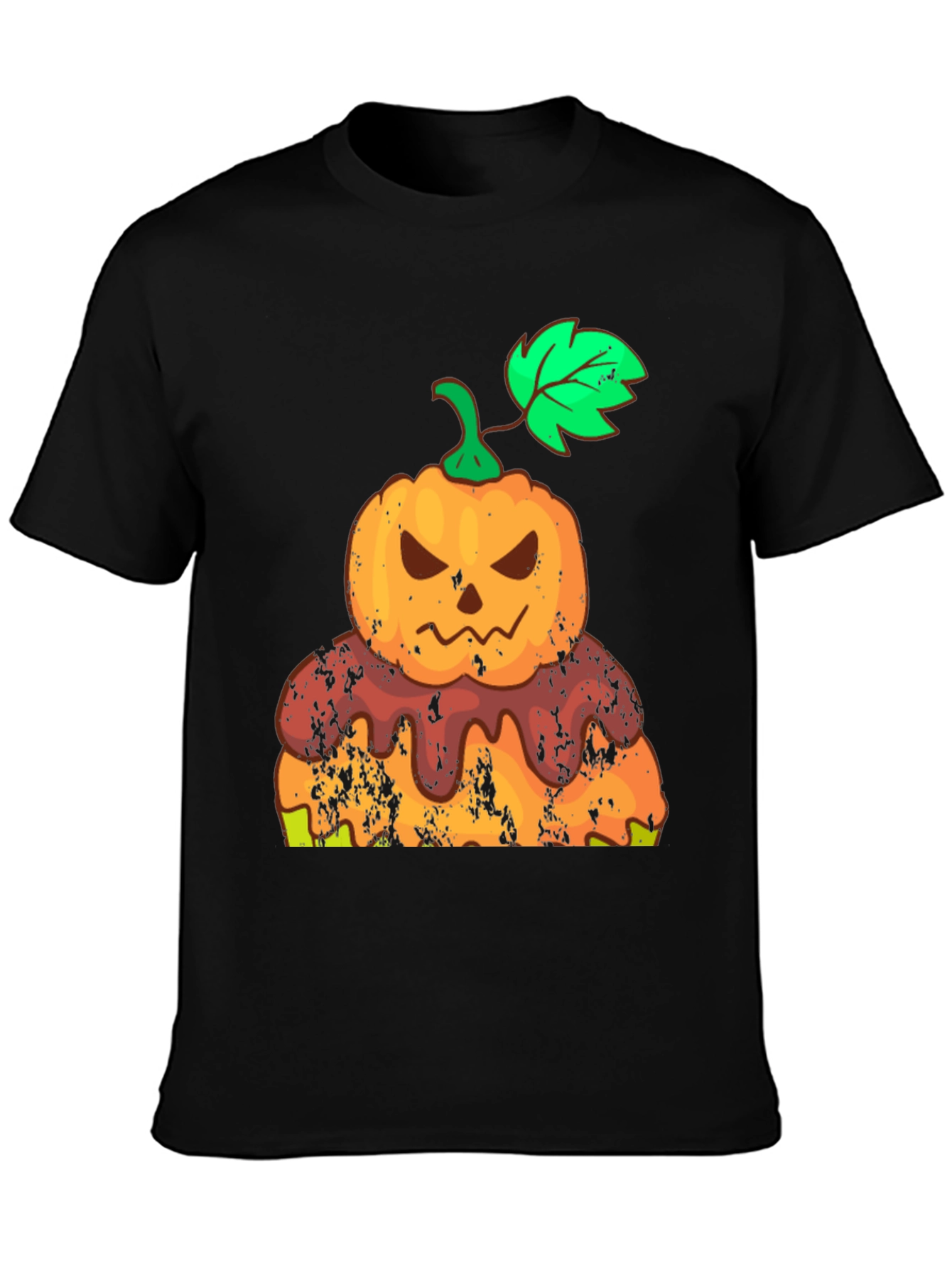 Halloween Pumpkin Cake Black T-Shirt