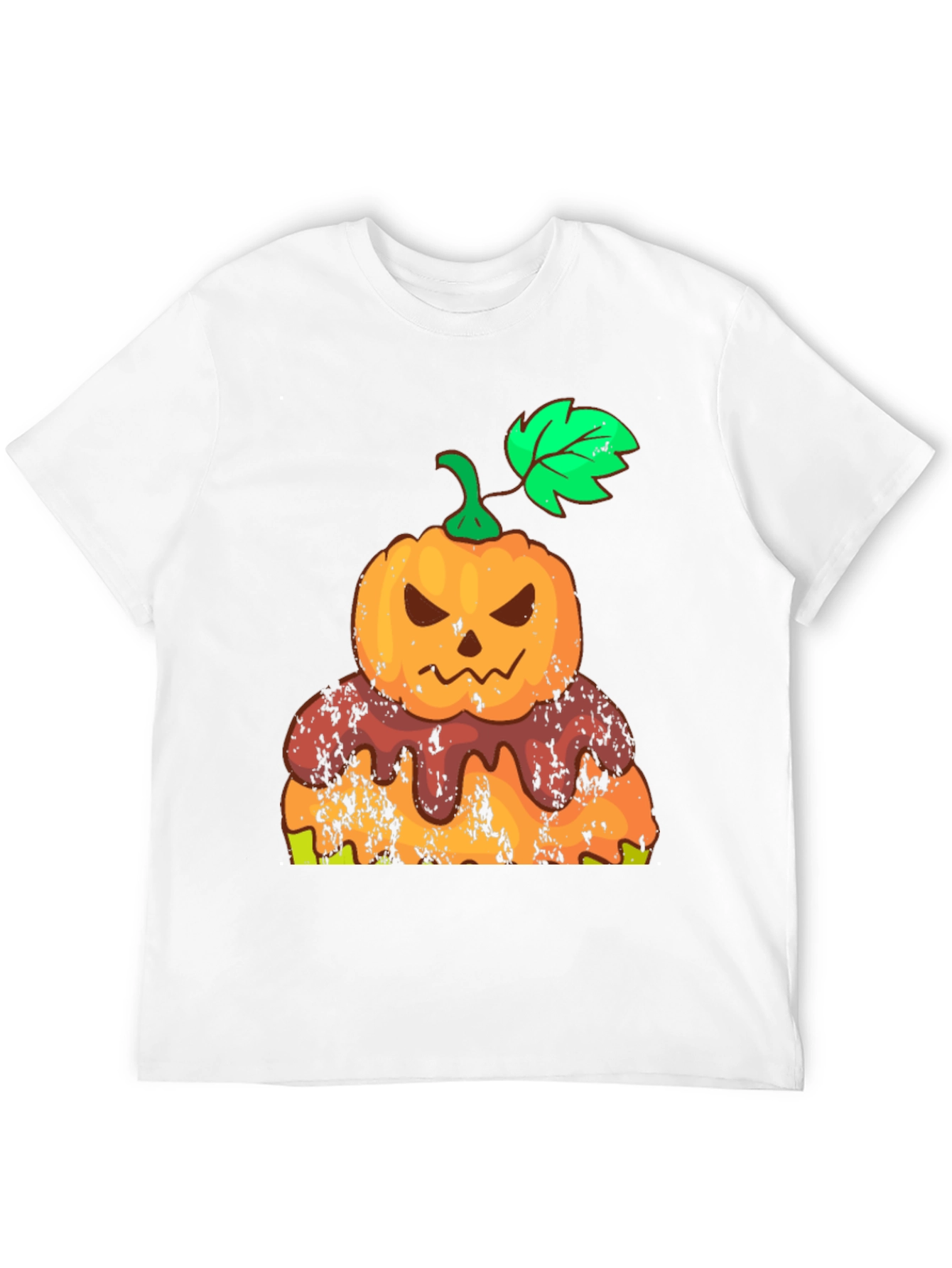 Halloween Pumpkin Cake Black T-Shirt