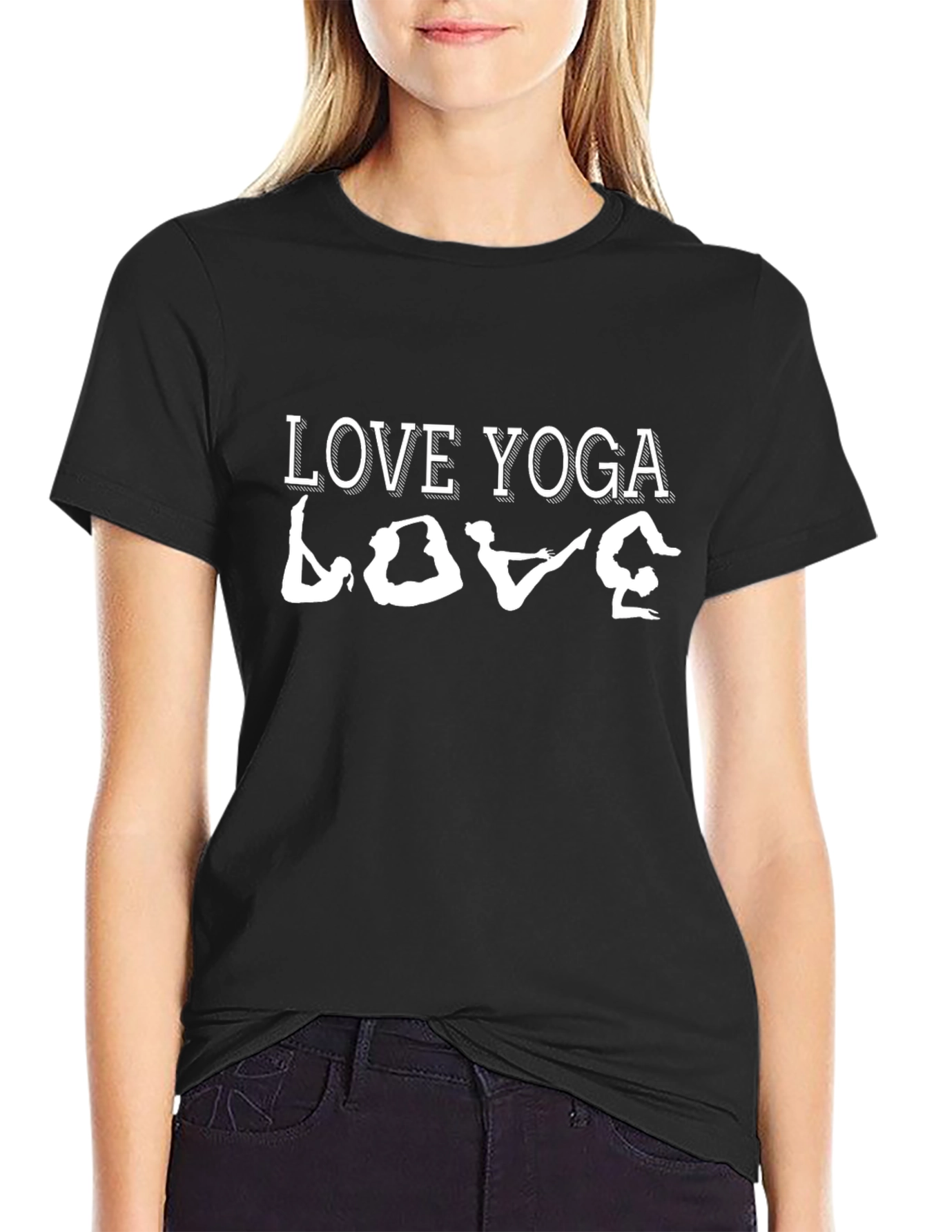 Love Yoga Graphic Tee - Black T-Shirt
