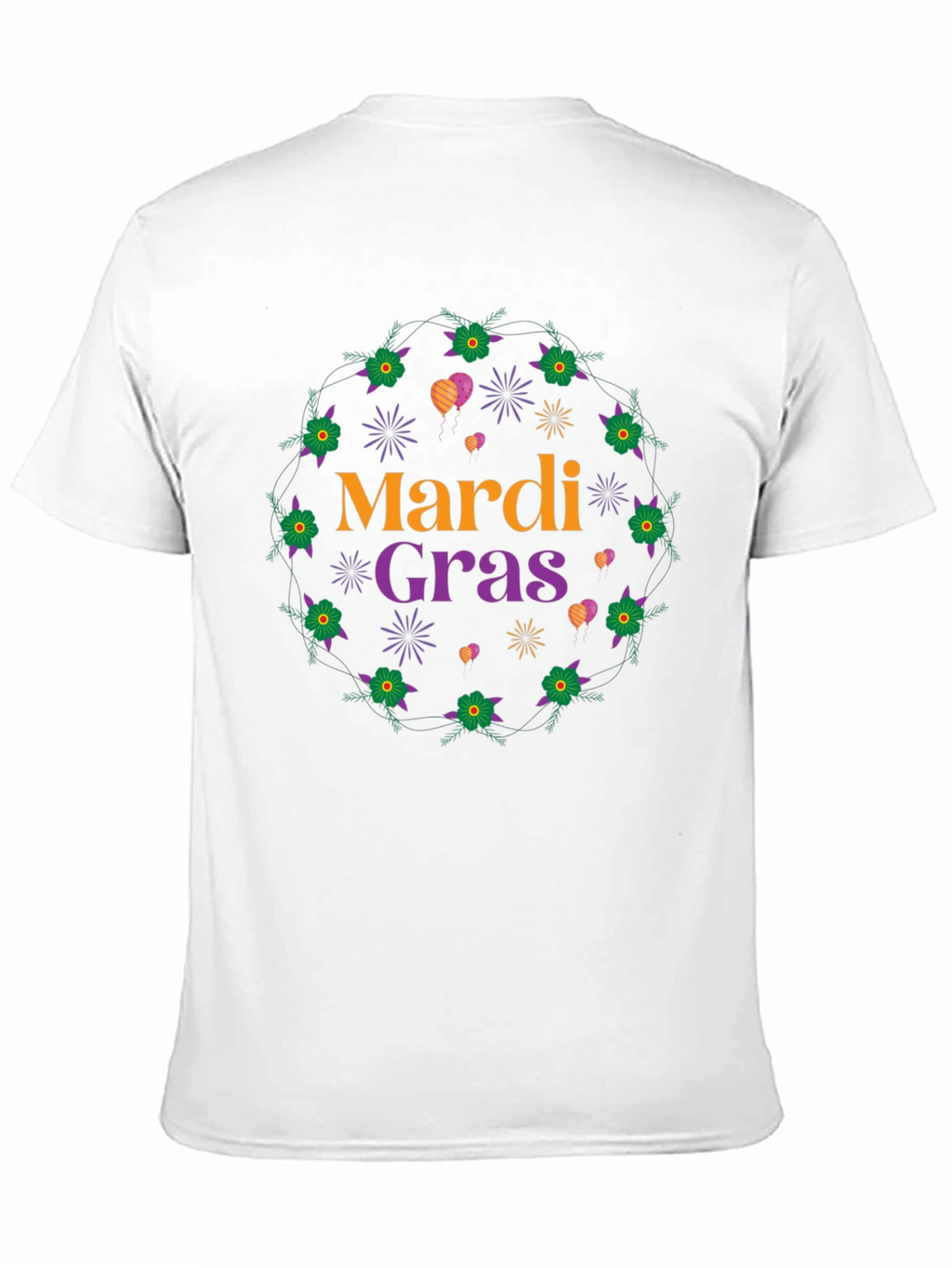Mardi Gras T-Shirt: Floral Celebration Tee
