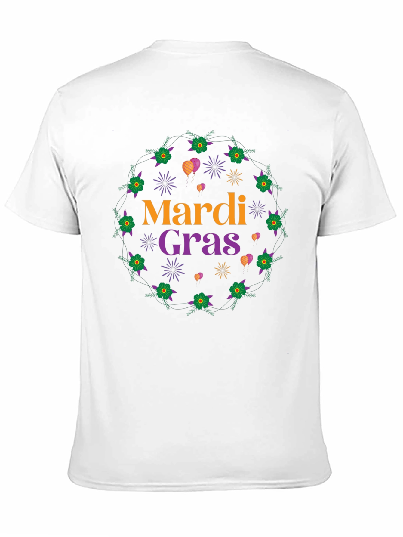 Mardi Gras T-Shirt: Floral Celebration Tee