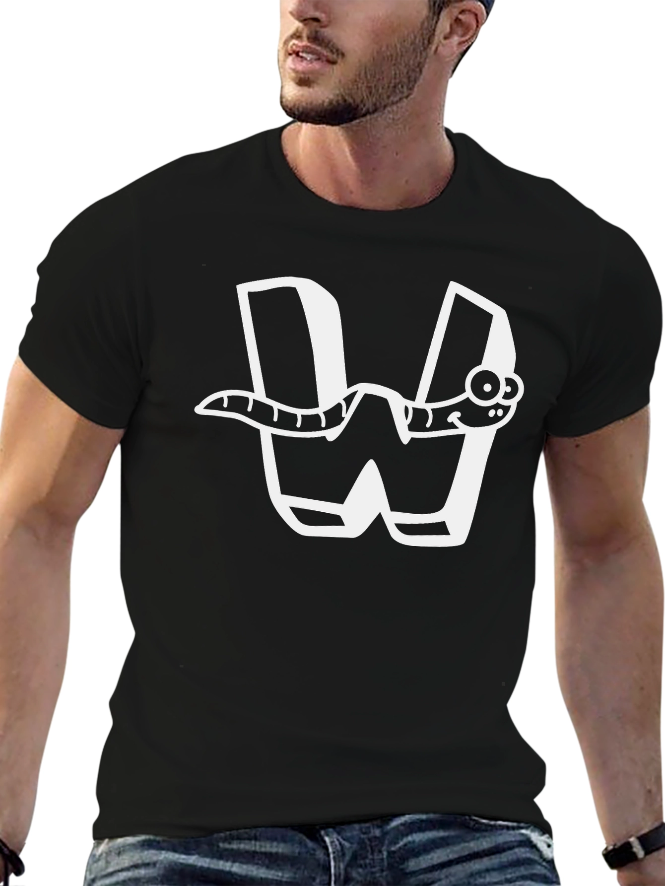 Worm W T-Shirt - Quirky Graphic Tee