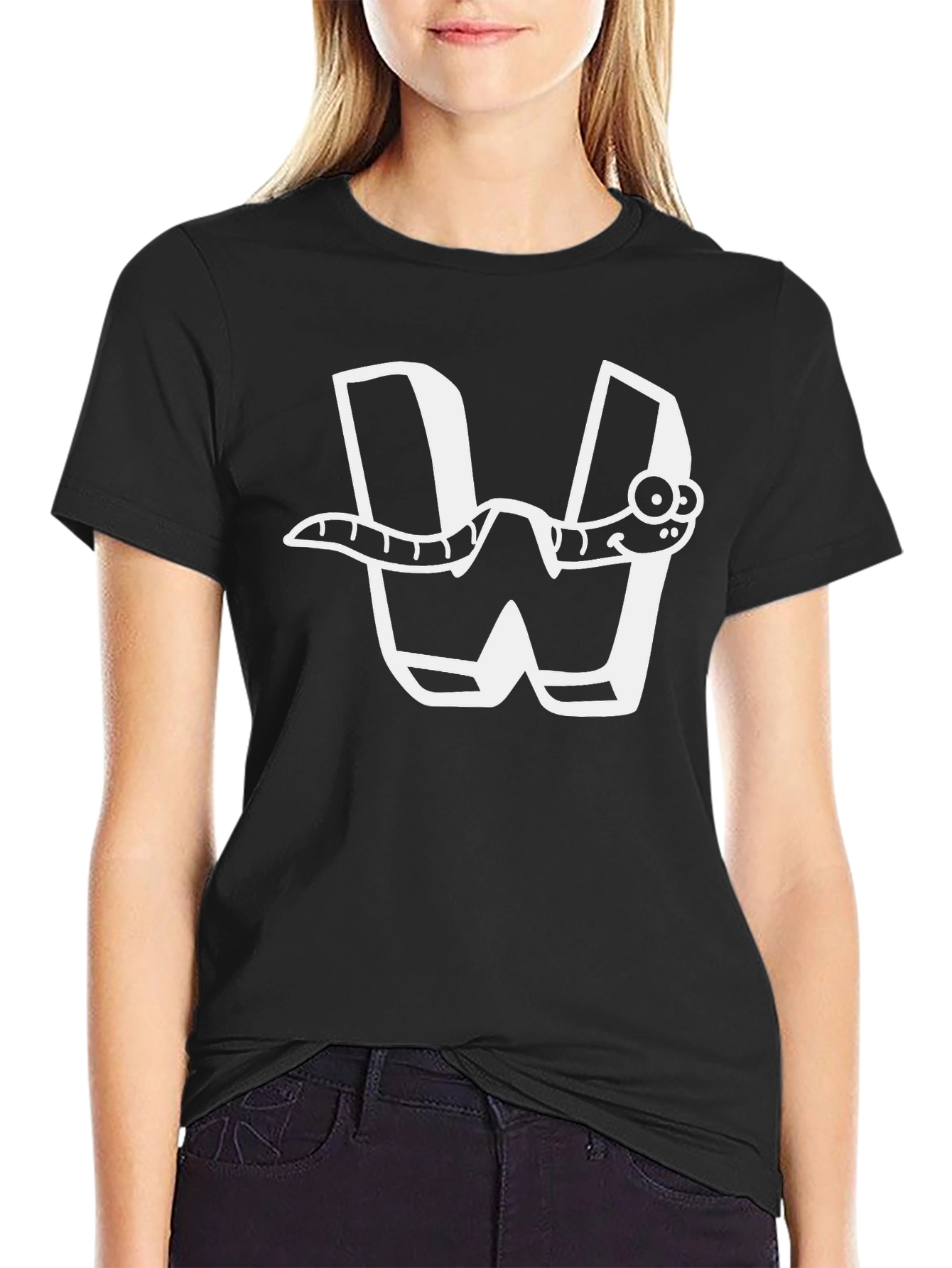 Worm W T-Shirt - Quirky Graphic Tee