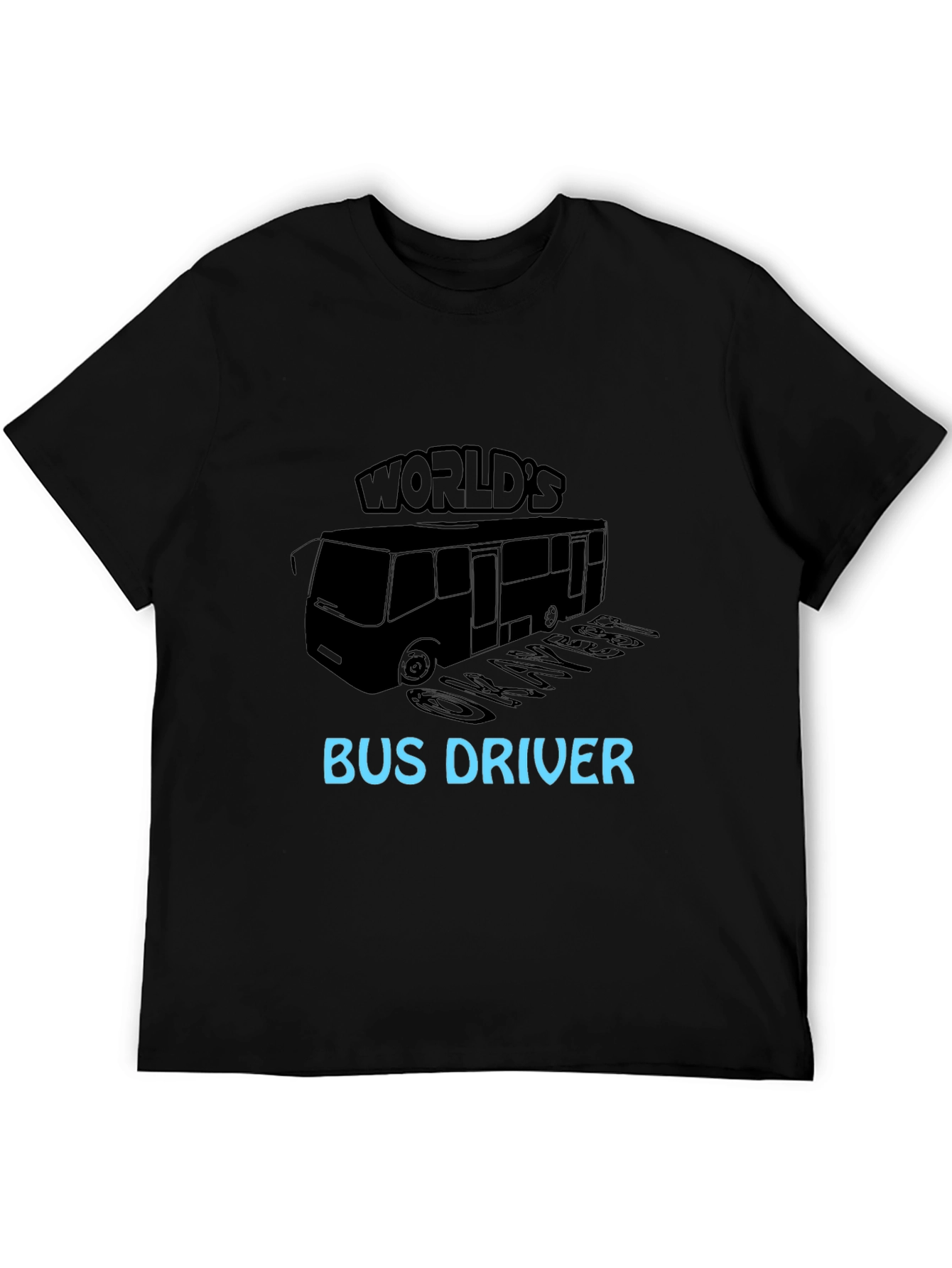 Worlds Okayest Bus Driver Black T-Shirt
