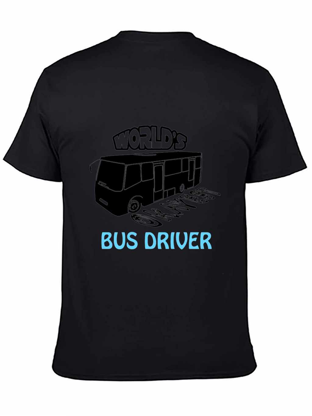 Worlds Okayest Bus Driver Black T-Shirt