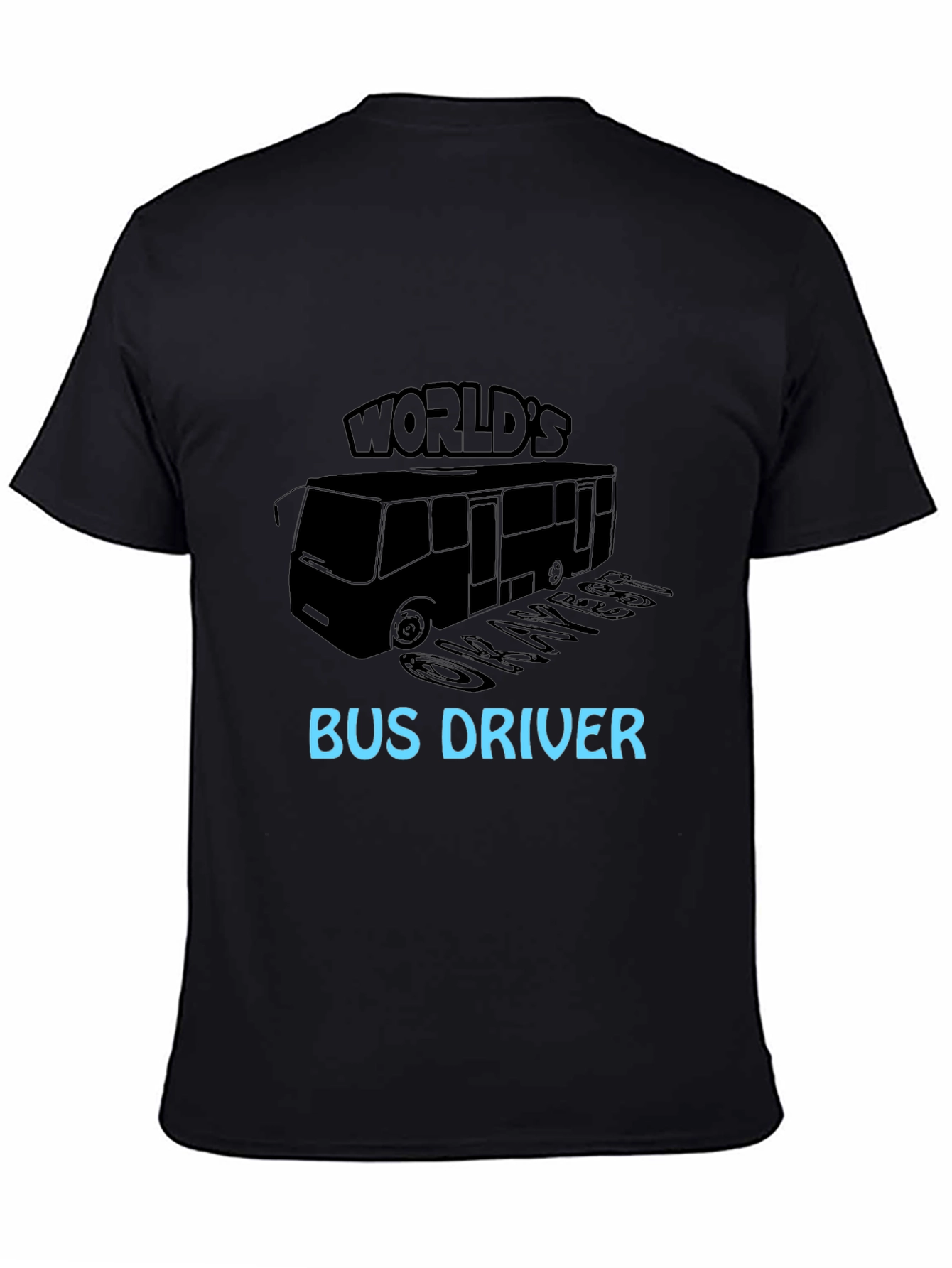 Worlds Okayest Bus Driver Black T-Shirt