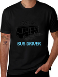Worlds Okayest Bus Driver Black T-Shirt