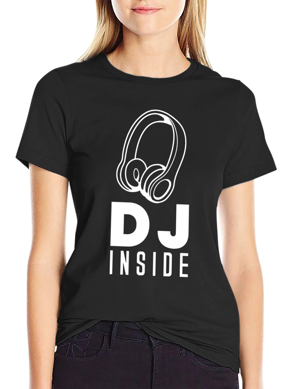 DJ Inside Black Graphic Tee