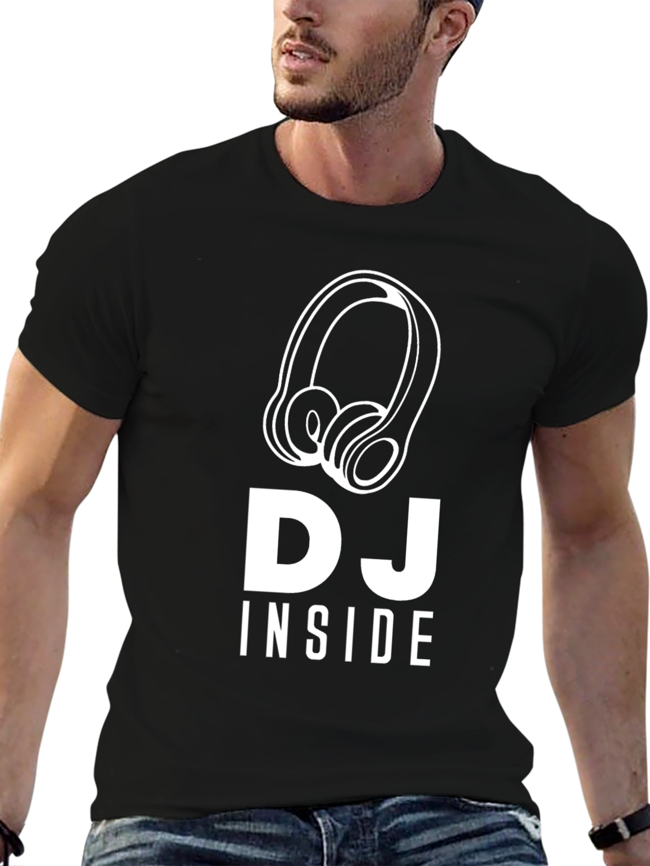 DJ Inside Black Graphic Tee