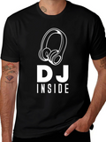 DJ Inside Black Graphic Tee
