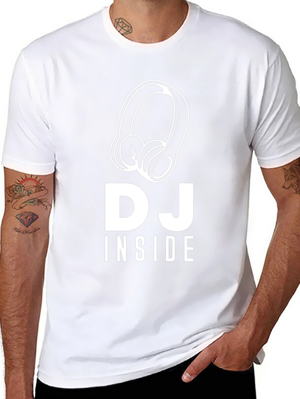 DJ Inside Black Graphic Tee