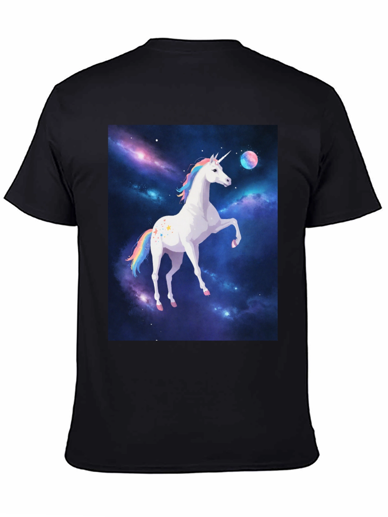 Unicorn Galaxy Black T-Shirt