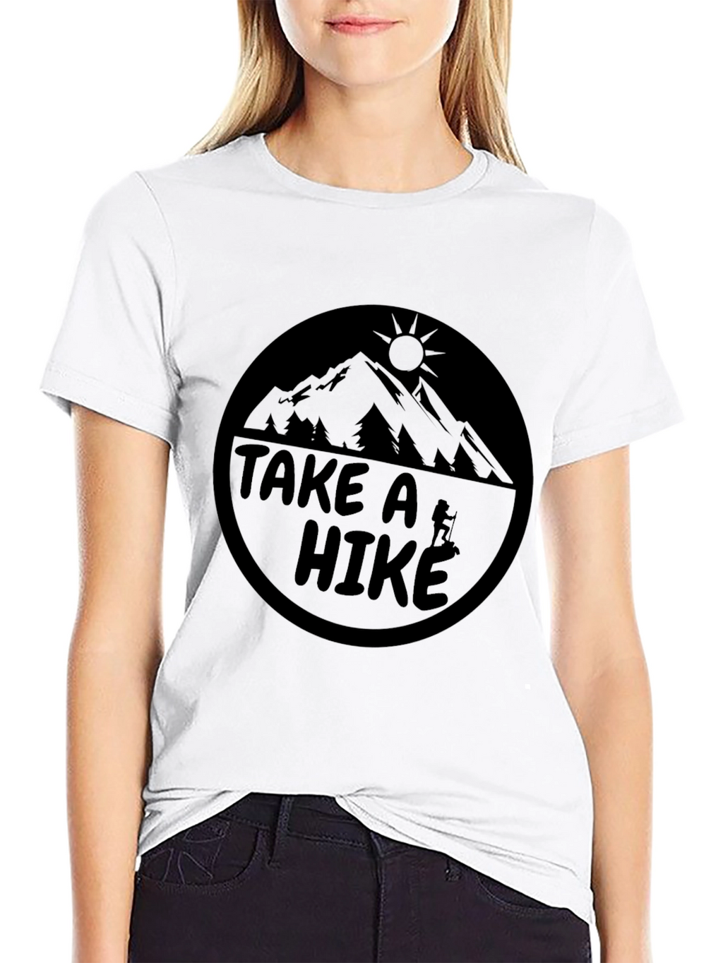 Take A Hike Graphic T-Shirt - Black Mountain Tee